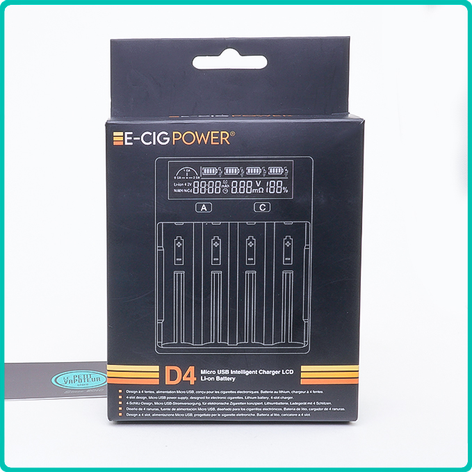 Packaging du Chargeur E-Cig Power D4